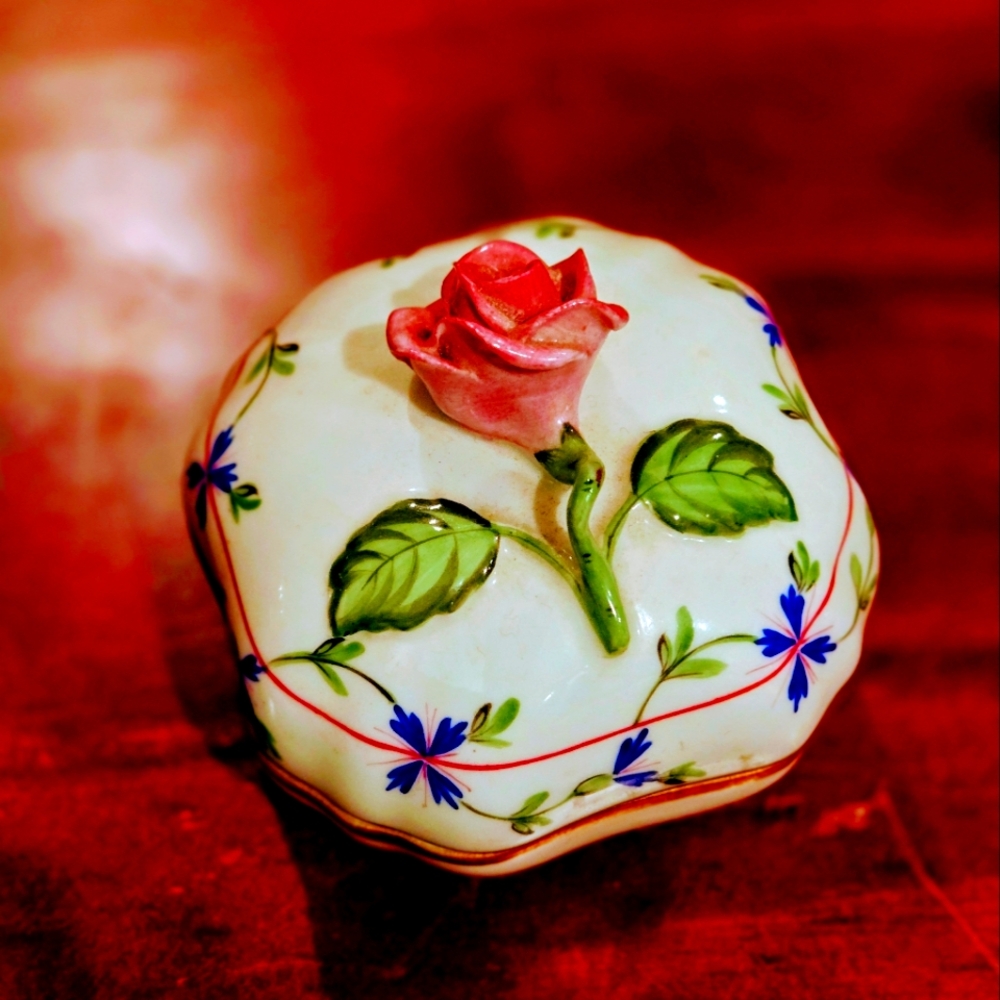 Vintage Herend Trinket Box Hungary